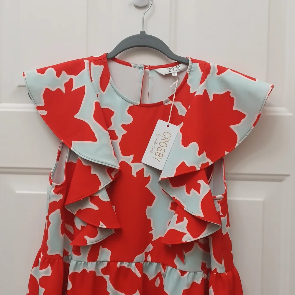 NWT Crosby by Mollie Burch Joe Joe high low summer dress Azalea Blooms $248 - Picture 2 of 8